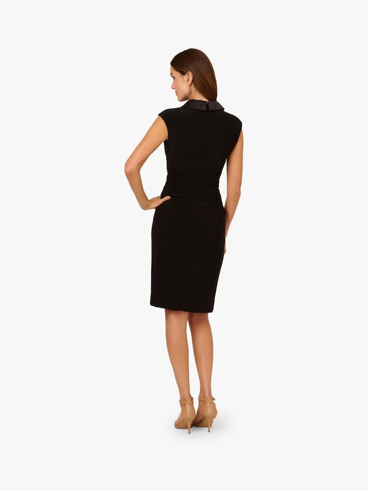 Adrianna Papell Jersey Tuxedo Black Dress - Image 2 of 6