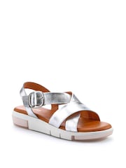 Jones Bootmaker Silver Ilaria Casual Leather Sandals - Image 3 of 6