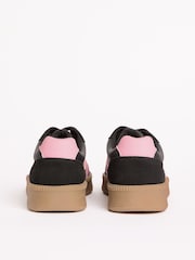 Friends Like These Black Standard Fit Lace-Up Retro Gumsole Sports Trainers - Image 3 of 5