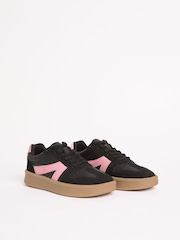 Friends Like These Black Standard Fit Lace-Up Retro Gumsole Sports Trainers - Image 4 of 5