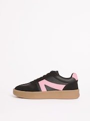 Friends Like These Black Standard Fit Lace-Up Retro Gumsole Sports Trainers - Image 5 of 5