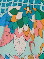 Adrianna by Adrianna Papell Green Printed Halter Dress - Image 3 of 6