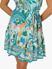 Adrianna by Adrianna Papell Green Printed Halter Dress - Image 6 of 6