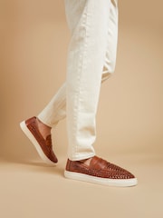 Jones Bootmaker Scottie Leather Trainers - Image 1 of 5