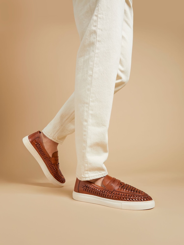 Jones Bootmaker Scottie Leather Trainers - Image 1 of 5