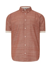 BadRhino Big & Tall Brown 100% Cotton Slub Shirt - Image 1 of 2