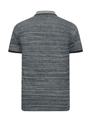 BadRhino Big & Tall Navy Jacquard 100% Cotton Polo Shirt - Image 2 of 2