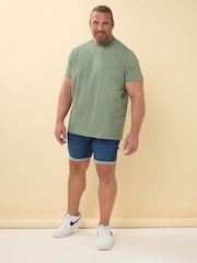 BadRhino Big & Tall Green Lesley Textured 100% Cotton T-Shirt - Image 2 of 6