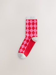 Bright Sparkle Harlequin Ankle Socks 3 Pack - Image 2 of 6