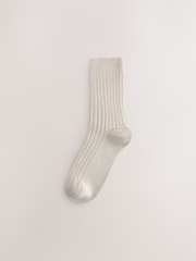 Neutral Warm Handle Ribbed Ankle Socks 3 Pack - Image 2 of 6