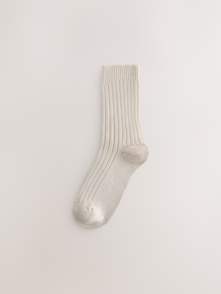 Neutral Warm Handle Ribbed Ankle Socks 3 Pack - Image 2 of 6
