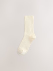 Neutral Warm Handle Ribbed Ankle Socks 3 Pack - Image 4 of 6