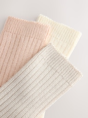 Neutral Warm Handle Ribbed Ankle Socks 3 Pack - Image 5 of 6