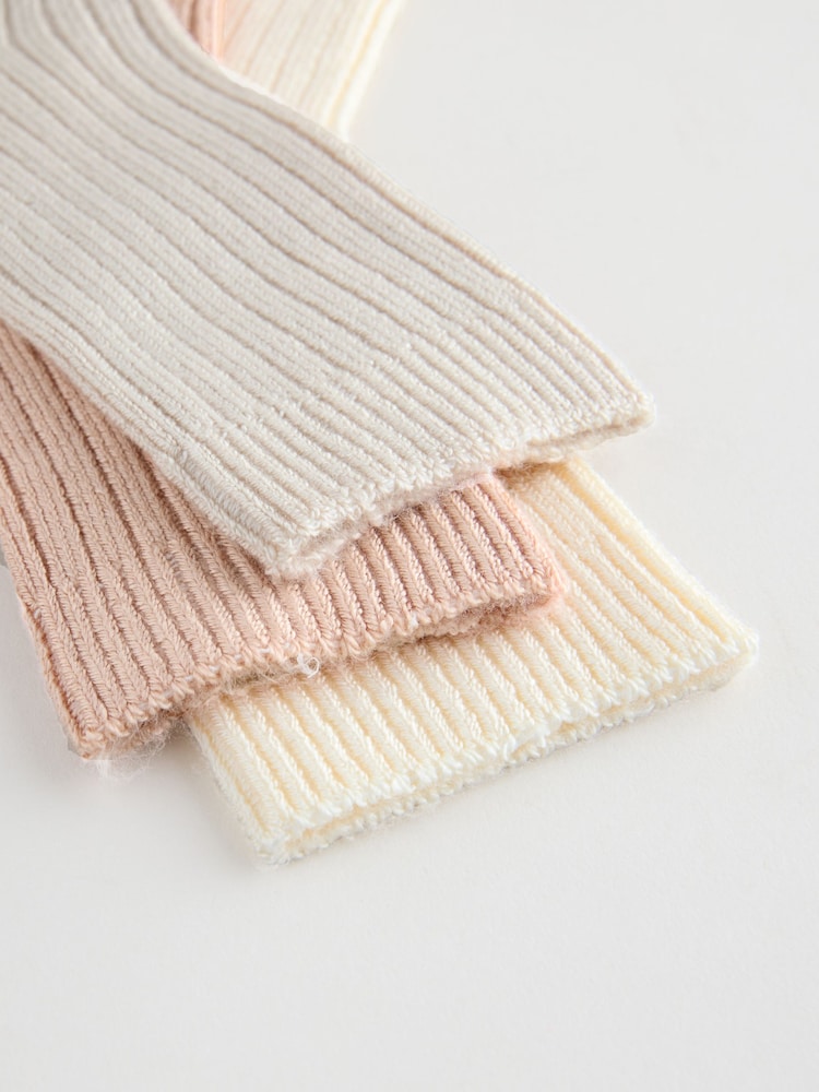 Neutral Warm Handle Ribbed Ankle Socks 3 Pack - Image 6 of 6