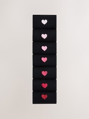 Hearts Embroidered Motif Ankle Socks 7 Pack - Image 10 of 10