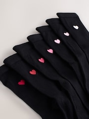 Hearts Embroidered Motif Ankle Socks 7 Pack - Image 9 of 10