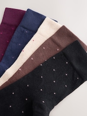Multi Pin Dot Spot Formal Ankle Socks 5 Pack - Image 7 of 8