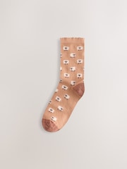 Neutral Check Sheep Ankle Socks 4 Pack - Image 4 of 7