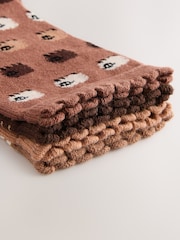 Neutral Check Sheep Ankle Socks 4 Pack - Image 7 of 7