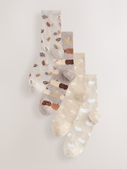 Neutral Autumn Ankle Socks 4 Pack - Image 1 of 7