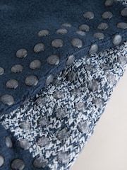 Navy Blue Twisted Supersoft Short Slipper Socks 2 Pack - Image 5 of 6