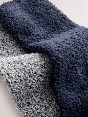 Blue/Grey Cosy Socks 2 Pack - Image 4 of 6