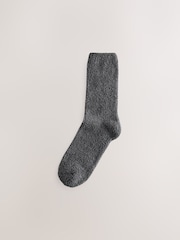 Charcoal/Light Grey Cosy Socks 2 Pack - Image 3 of 6