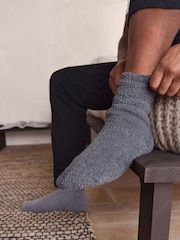 Charcoal/Light Grey Cosy Socks 2 Pack - Image 6 of 6