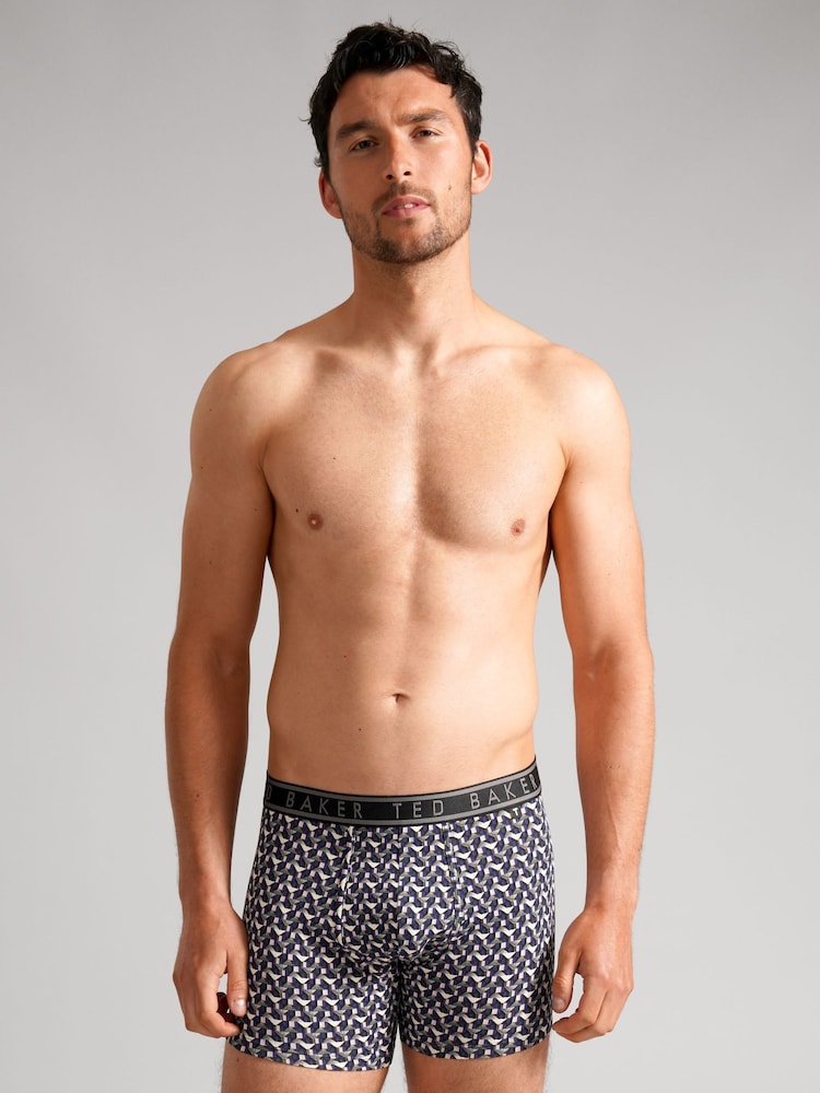 Ted Baker Grey Heather Retro Geo Boxer Briefs 3 Pack - Image 5 of 5 Ted Baker Grey Heather Retro Geo Boxer Briefs 3 Pack - Image 5 of 5