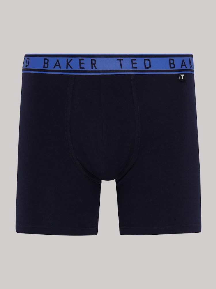 Ted Baker Blue Bayou Bachelors Mazarine Boxer Briefs 3 Pack - Image 2 of 4