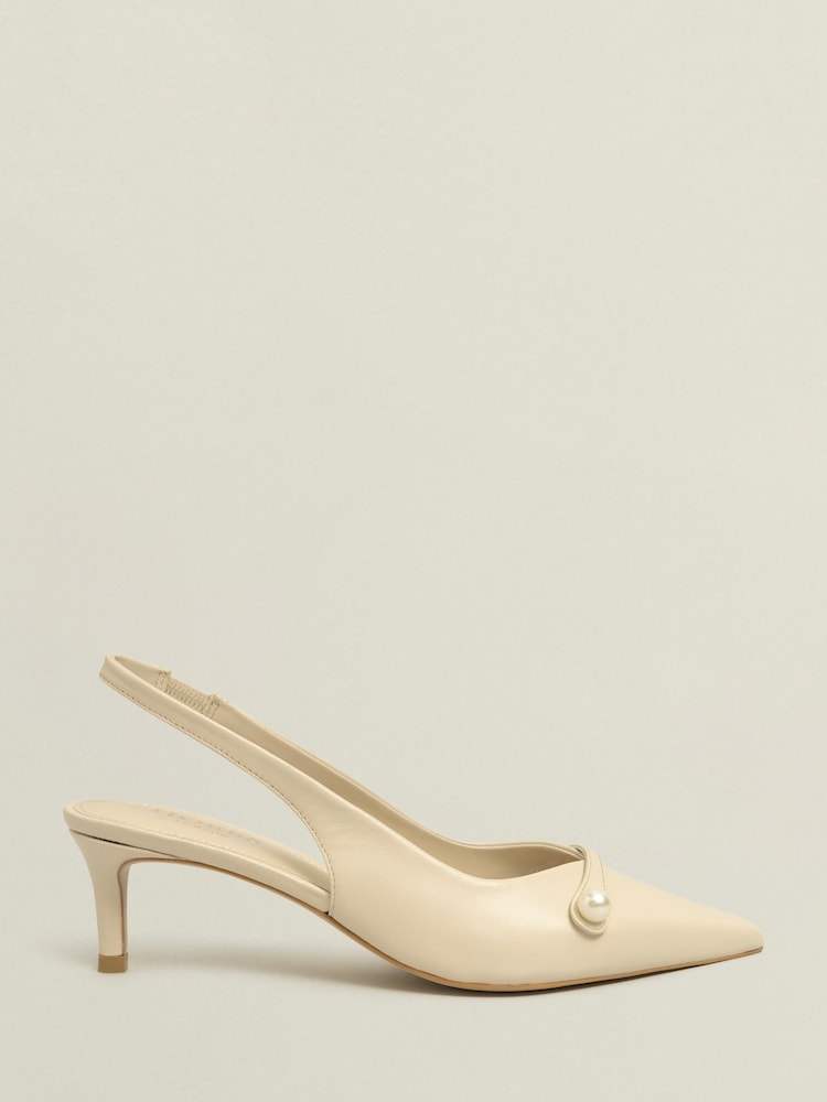 Hobbs White Serena Slingback Sandals - Image 1 of 3