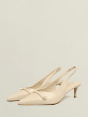 Hobbs White Serena Slingback Sandals - Image 2 of 3