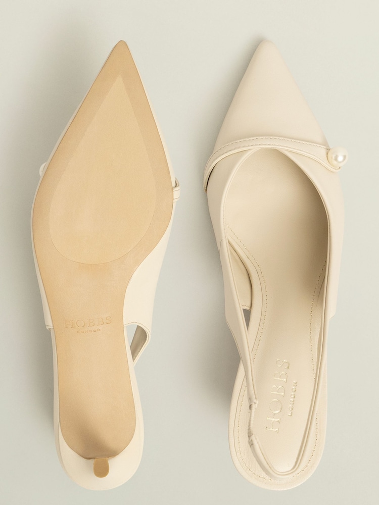 Hobbs White Serena Slingback Sandals - Image 3 of 3