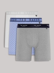 Ted Baker Blue Tile Heather Boxer Briefs 3 Pack - Image 1 of 6