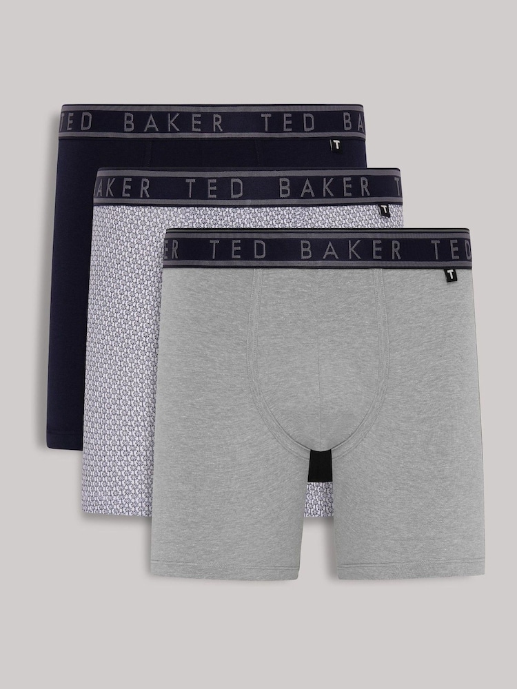 Ted Baker Blue Tree Heater Boxer Briefs 3 Pack - Image 1 of 4