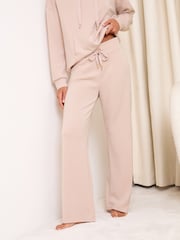 Lipsy Nude Pink Soft Relaxed Wide Leg Joggers with Modal - Image 1 of 4