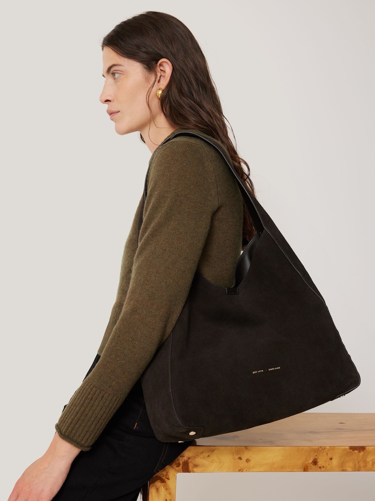 Jigsaw Brown Heckfield Suede Tote - Image 5 of 5