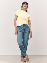 Yellow Short Sleeve Floral Print Embellished T-Shirt - Image 2 of 7