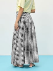 PixieGirl Petite Black Gingham Drop Waist Skirt - Image 3 of 5