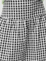 PixieGirl Petite Black Gingham Drop Waist Skirt - Image 4 of 5
