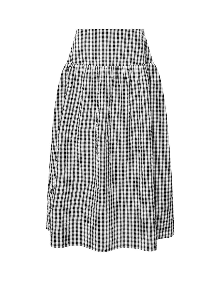 PixieGirl Petite Black Gingham Drop Waist Skirt - Image 5 of 5