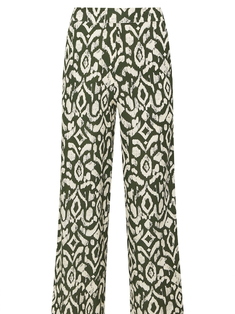 PixieGirl Petite Green Wide Leg 100% Cotton Trousers - Image 5 of 5