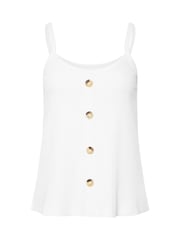 PixieGirl Petite Black Button Front Ribbed Vests 2 Pack - Image 7 of 8