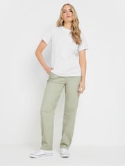 Blanco - Long Tall Sally Premium Stitch Panel 100% Cotton T-Shirt - Imagen 3 de 5