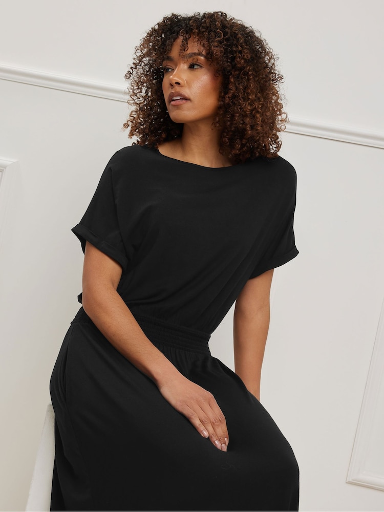 M&Co Black Grown On Sleeve Maxi Dress - Image 2 of 5