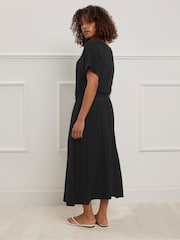 M&Co Black Grown On Sleeve Maxi Dress - Image 3 of 5
