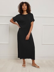 M&Co Black Grown On Sleeve Maxi Dress - Image 4 of 5