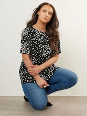 Negro - Yours Curve Shell Top - Imagen 1 de 5