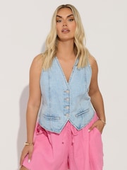 Yours Curve Pink Double Gauze Flippy 100% Cotton Shorts - Image 1 of 5