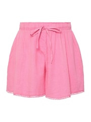 Yours Curve Pink Double Gauze Flippy 100% Cotton Shorts - Image 5 of 5